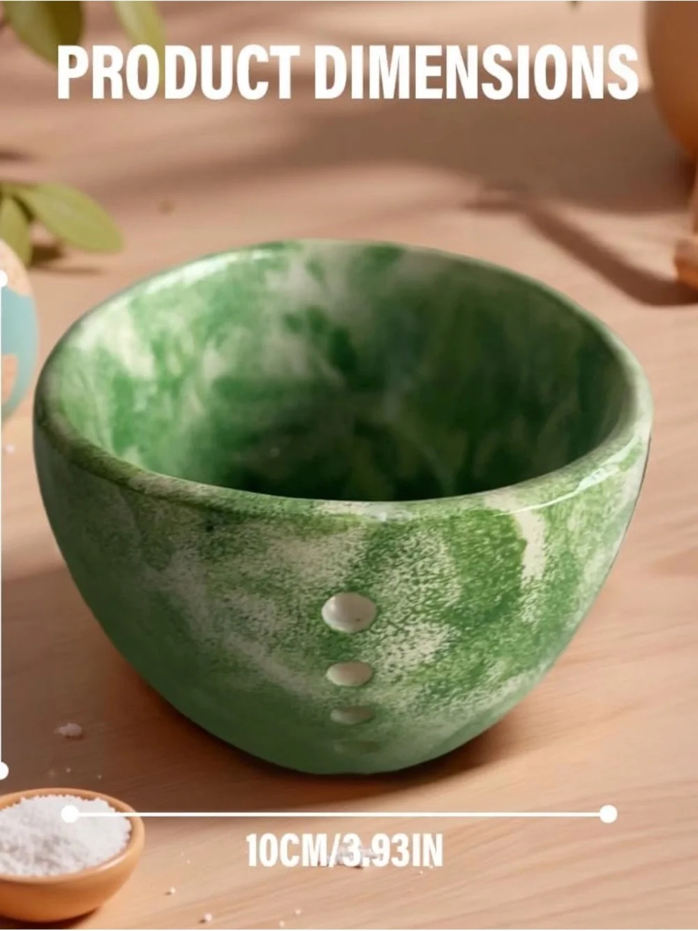 Amazon Green and Cream Marbleized Ceramic Tool